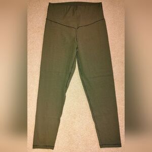 Offline By Aerie Xtra High Waisted Ribbed Leggings, Olive Green, Large